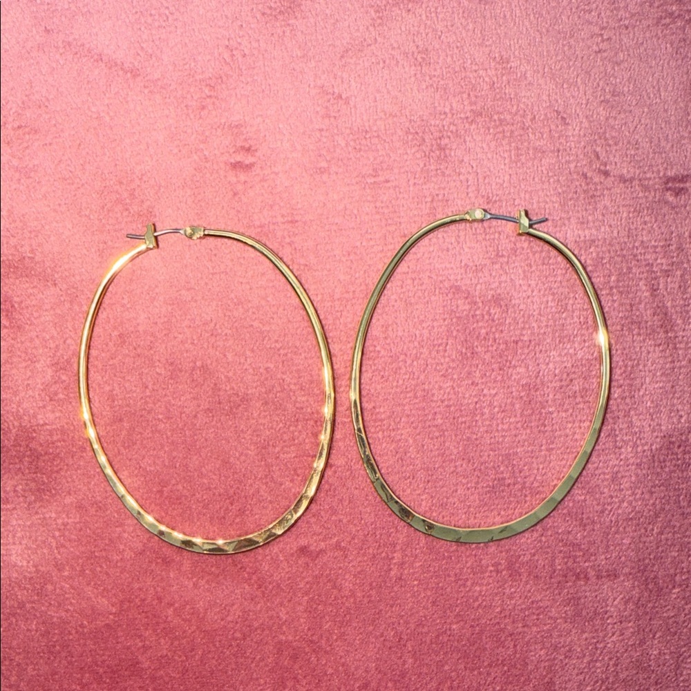 Elegant Gold Hoop Earrings from Express! Very thin & dainty, excellent quality!